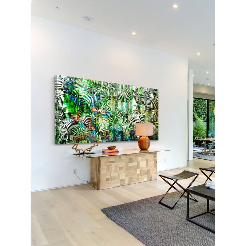 Parvez Taj "Green Zebras" Print on Canvas Bed Bath & Beyond 10436902