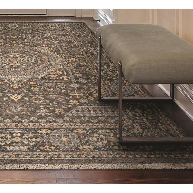 Couristan Elegance Elenora/Mocha-Beige Wool Area Rug