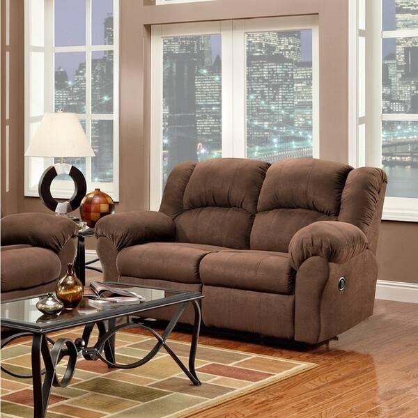 Shop Aruba Chocolate Microfiber Dual Reclining Sofa And Loveseat