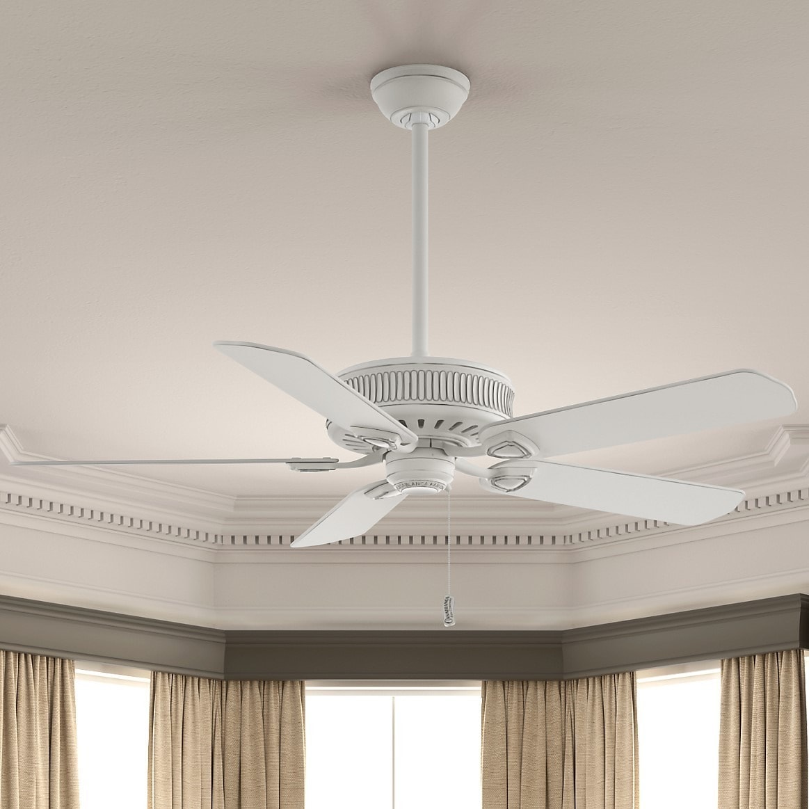 Casablanca 54 Inch Ainsworth Cottage White Cottage White 5 Blade Ceiling Fan