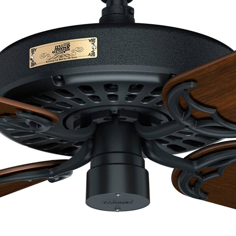 52" Hunter Original Outdoor Ceiling Fan with Pull Chain, Damp Rated - 52