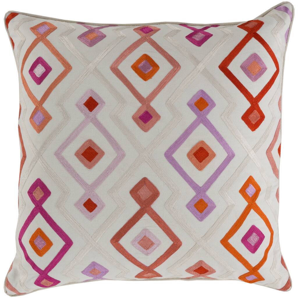 KD Spain: Decorative Cayden Woven Geo 18-inch Throw Pillow