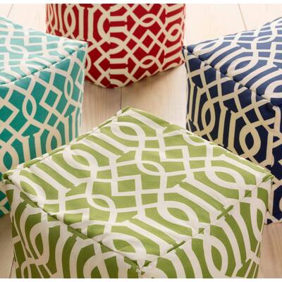 Artistic Weavers Geometric Reno Square Polyester 18-inch Pouf