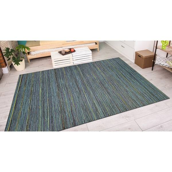 Shop Vector Loft Blue Indoor Outdoor Area Rug 3 11 X 5 6