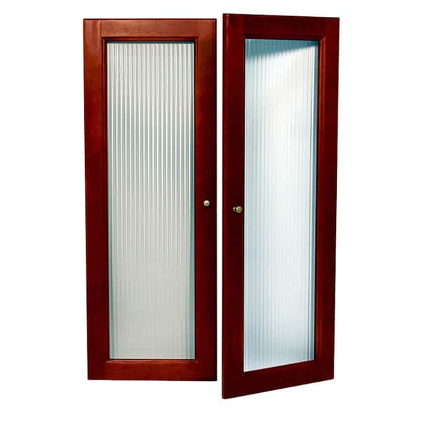 John Louis Home Solid Wood Walk-In Closet System with 5-Drawers and Doors Red Mahogany