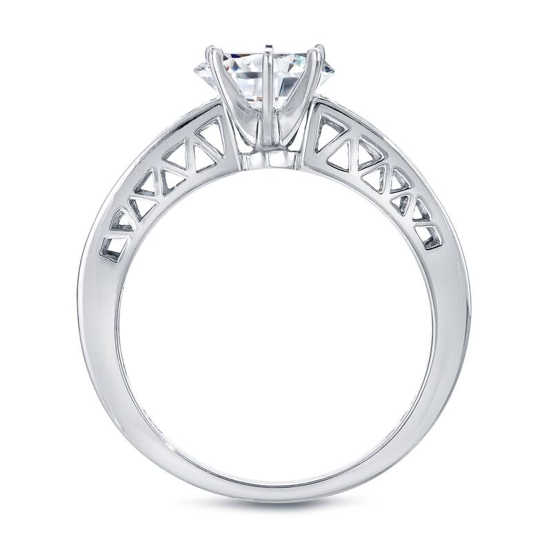 Auriya 14k Gold 1 1/4ctw Round Diamond Engagement Ring Set Certified