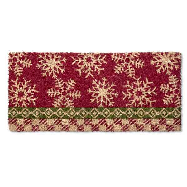 Shop Snowflake Estate Coir Doormat - Free Shipping Today - Overstock ...