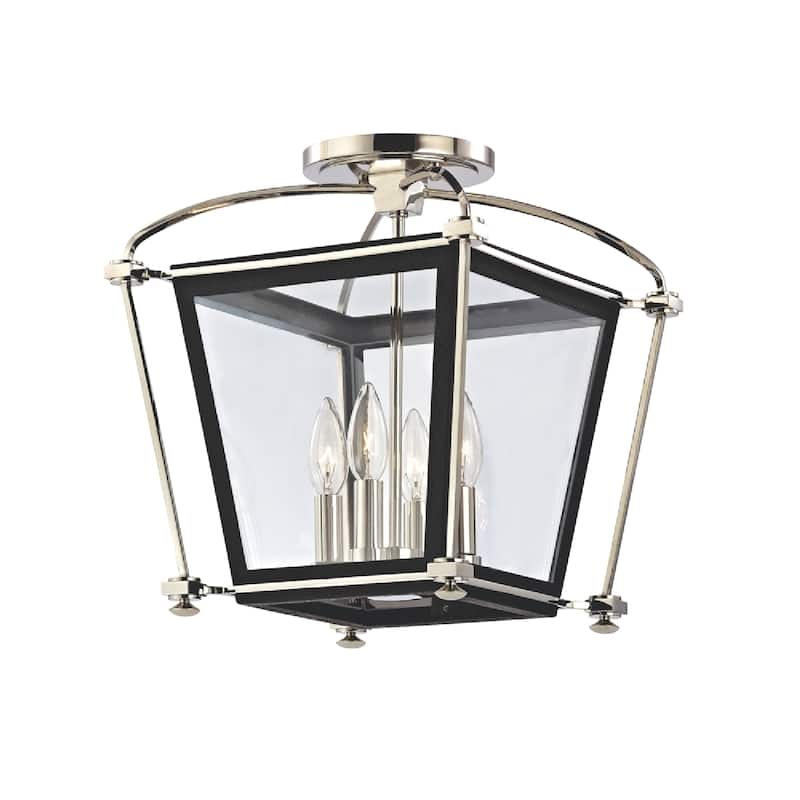 Hudson Valley Hollis4-light Polished Semi Flush