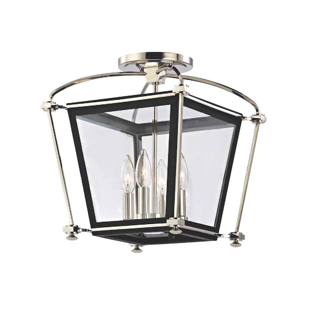 Hudson Valley Hollis4-light Polished Semi Flush