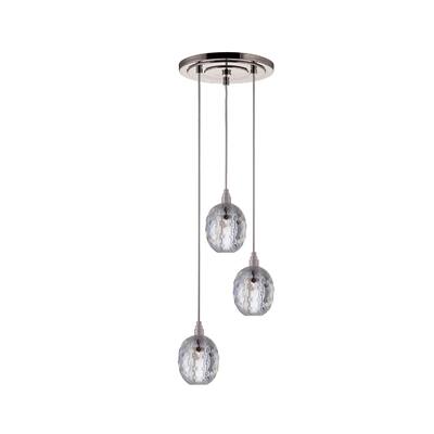 Hudson Valley Naples 3-light Satin Silver Cord Pendant, Oval