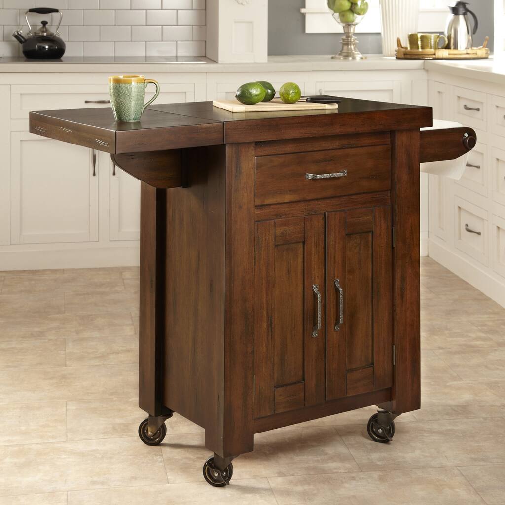 Cabin Creek Kitchen Cart w/side drop leaf by Home Styles