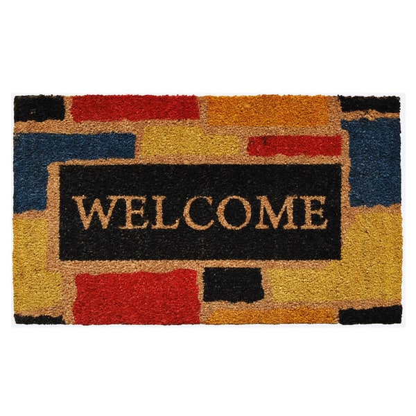 Momentum Mats Black Coir/Rubber Monogrammed Insert Doormat (2' x 3