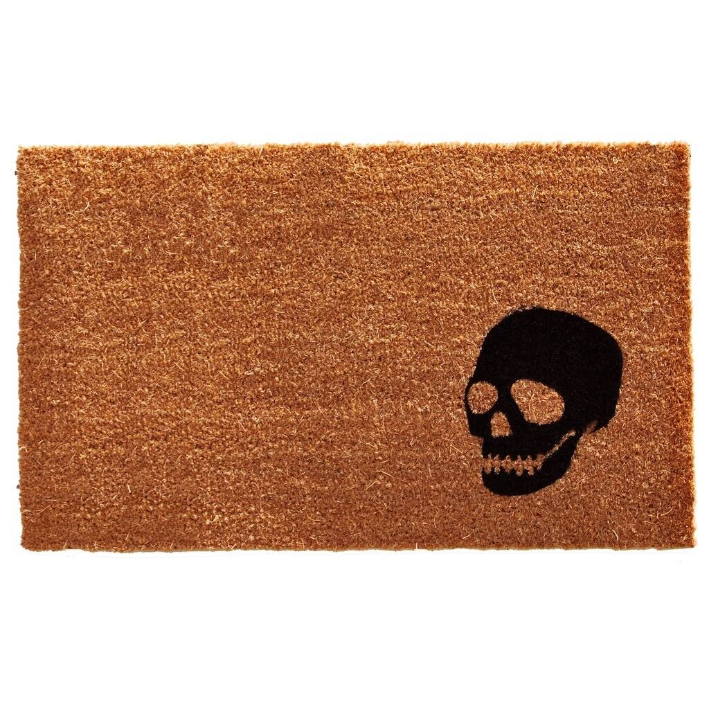 Black Skull Doormat