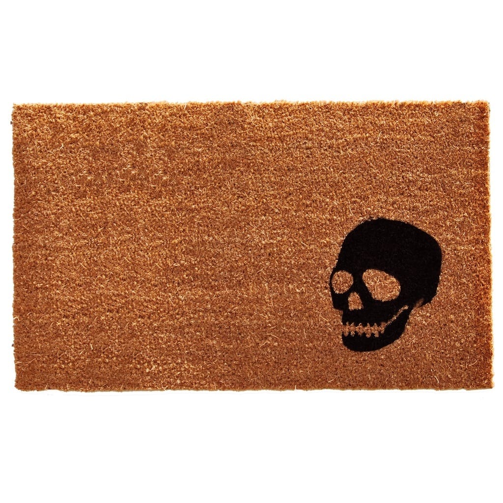 Black Skull Doormat