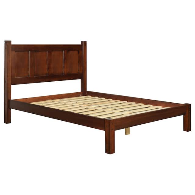 Grain Wood Furniture Shaker Solid Wood Panel Platform Bed