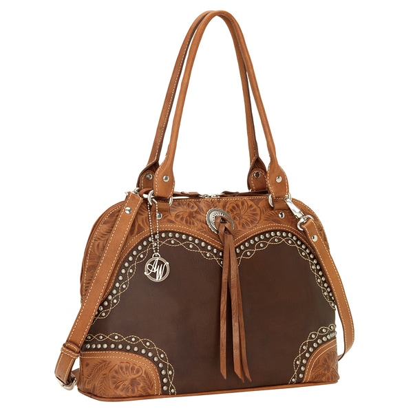 Shop American West Chestnut Ridge Satchel/ Crossbody Bag Free