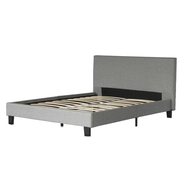 Hadwen Grey Fabric Upholstery Full/ Queen Size Platform Bed