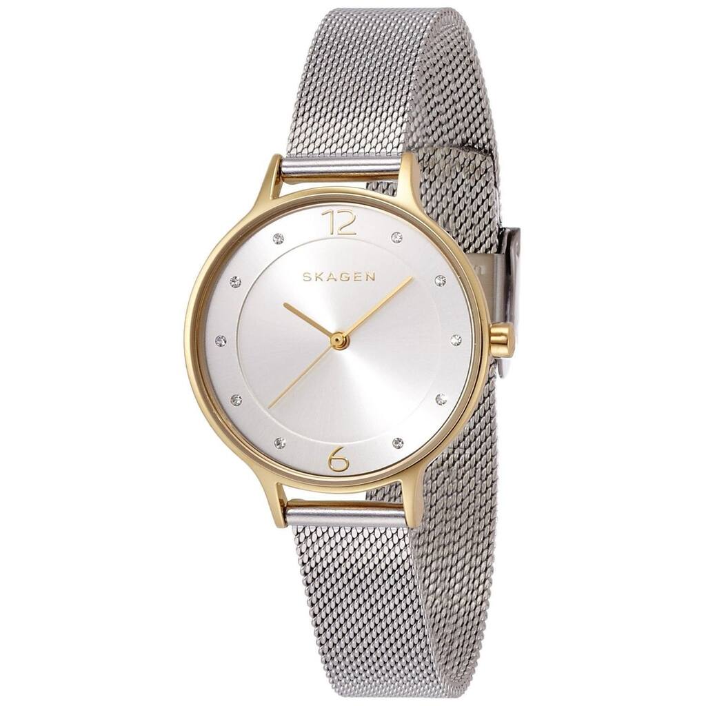 Skagen Women's SKW2340 Anita Diamond Silver Dial Stainless Steel Mesh Bracelet Watch