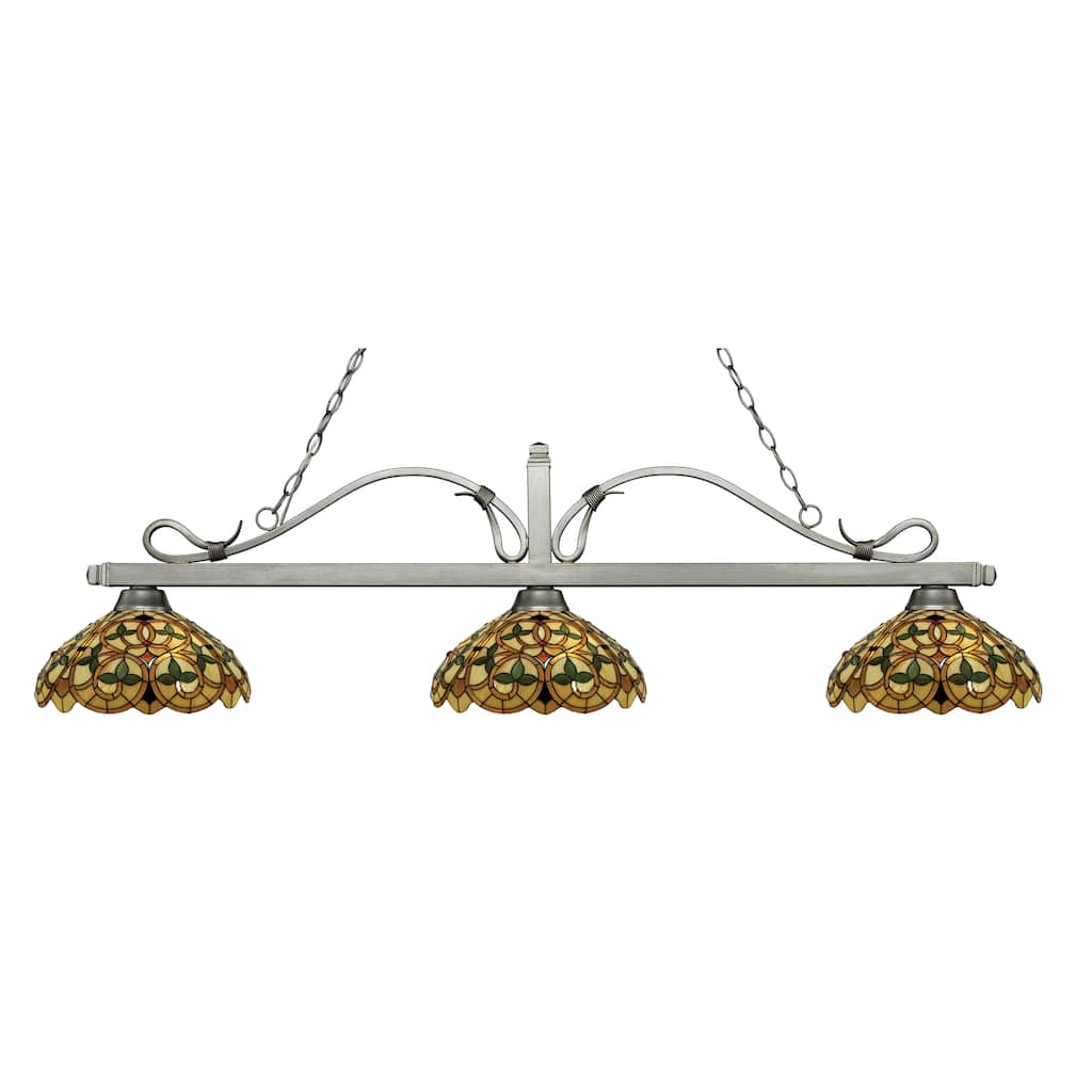 Avery Home Lighting Melrose 3-light Island - Antique Silver