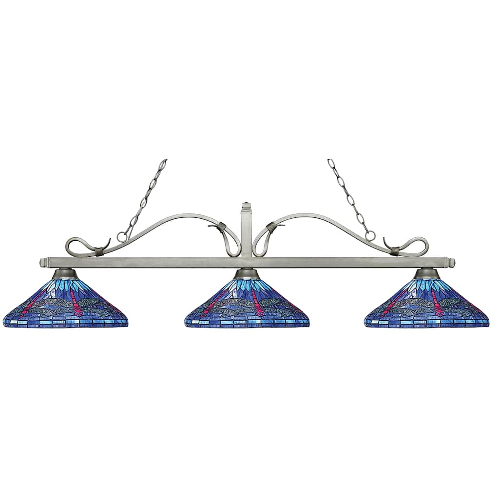 Avery Home Lighting Melrose 3-light Island - Antique Silver