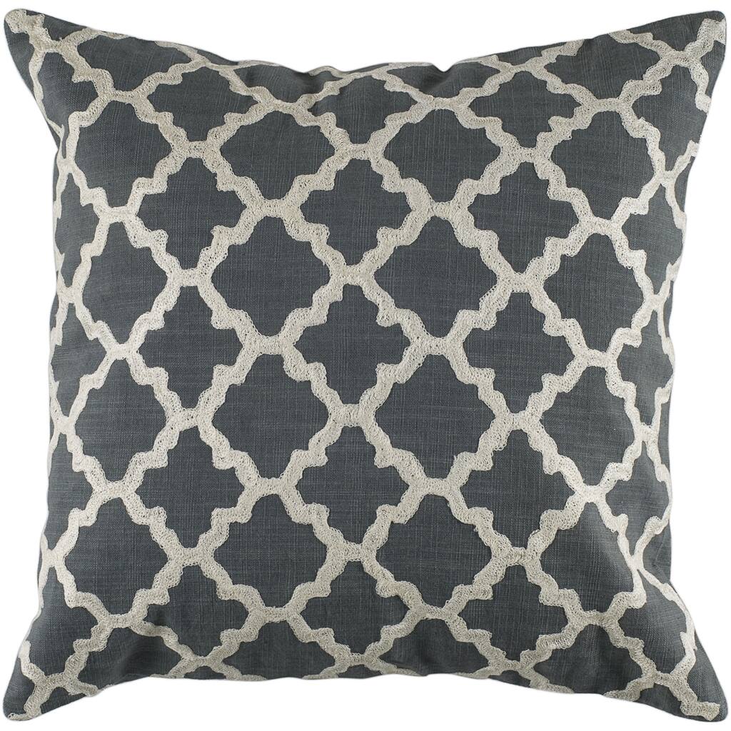 Duo Tone Quatrefoil Throw Pillow