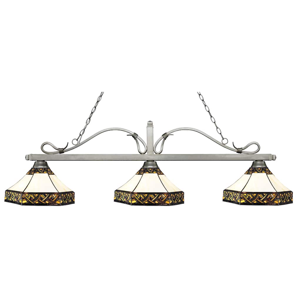 Avery Home Lighting Melrose 3-light Island - Antique Silver