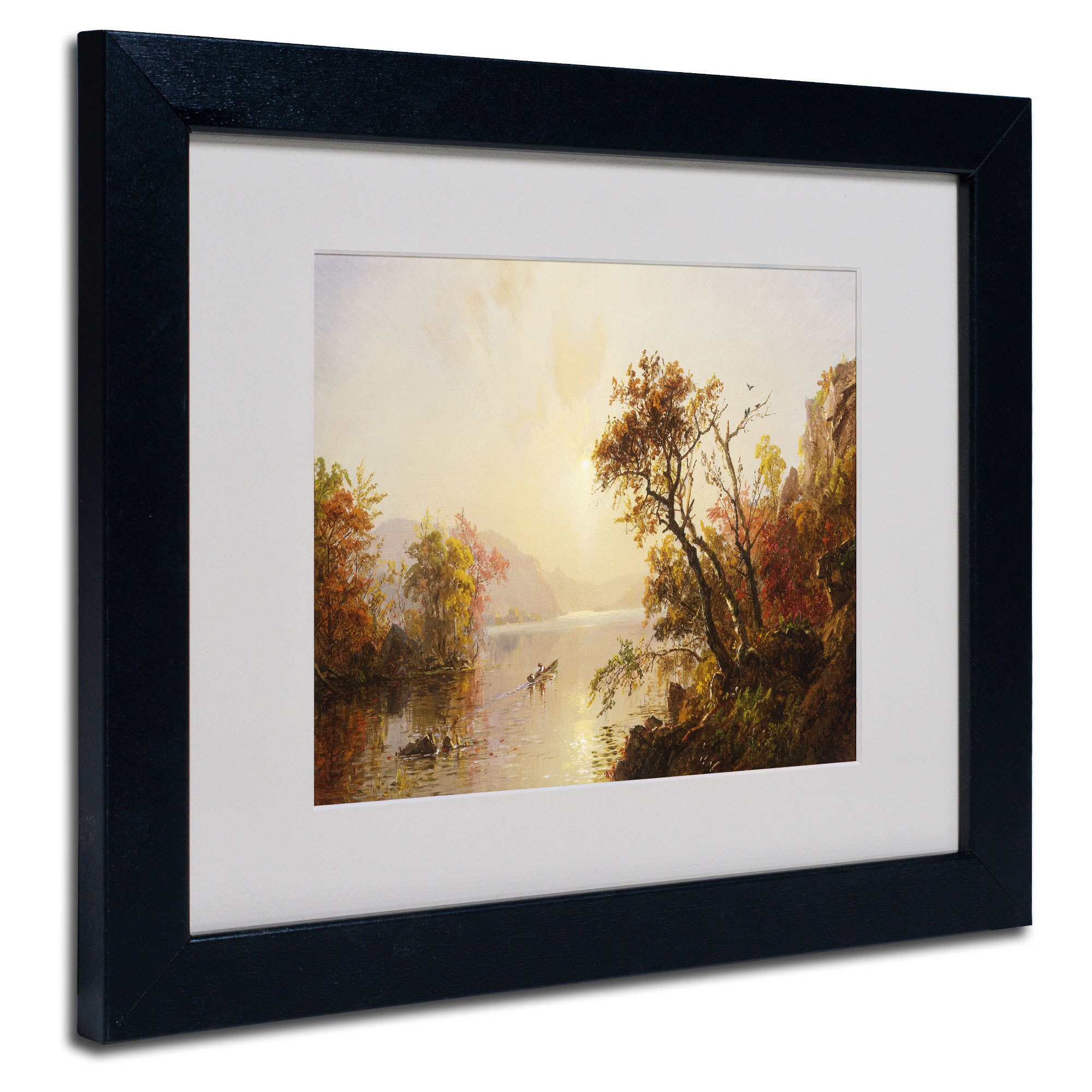 Shop Jasper Cropsey Rowing Out Of A Cove 1878 White Matte Black