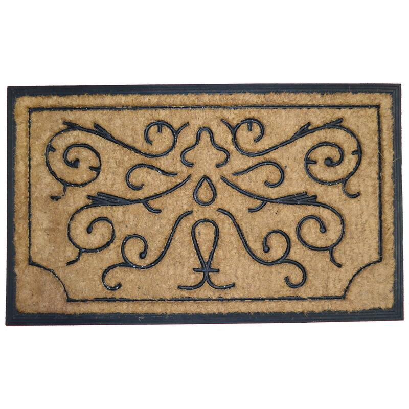 Swirls and Twirls Rubber Doormat
