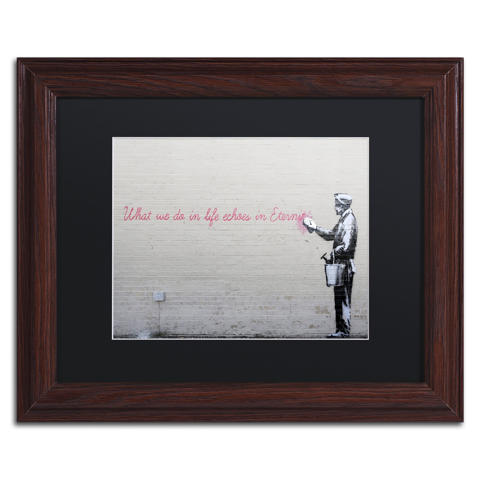 Street Art professionally Framed art Banksy Echos in Eternity Landscape