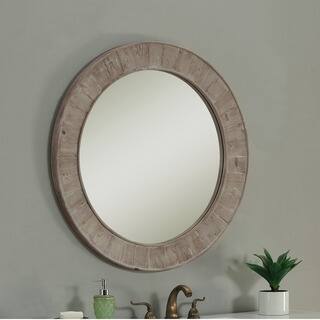 Brown Round Wall Mirror Mirrors Online At