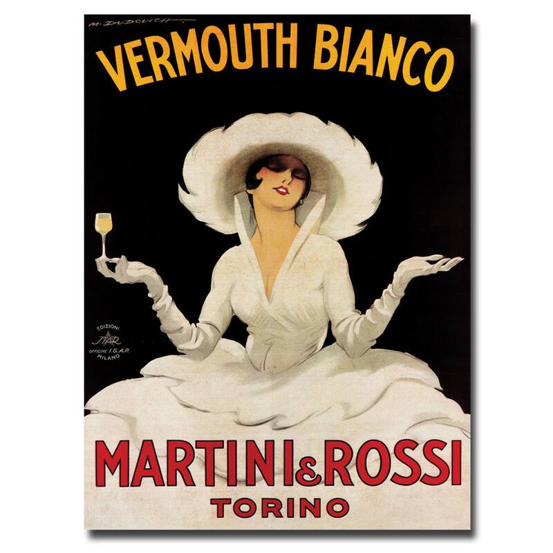 'Vermouth Bianco Martini Rossi' Canvas Art - Multi