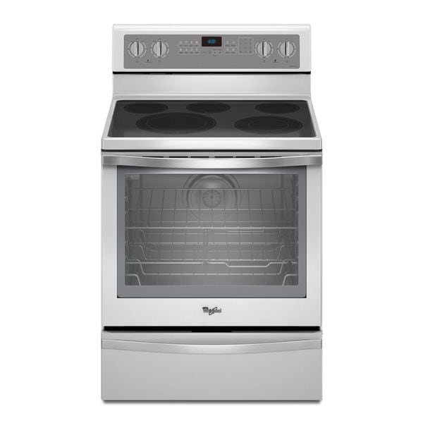 freestanding electric range with warming drawer