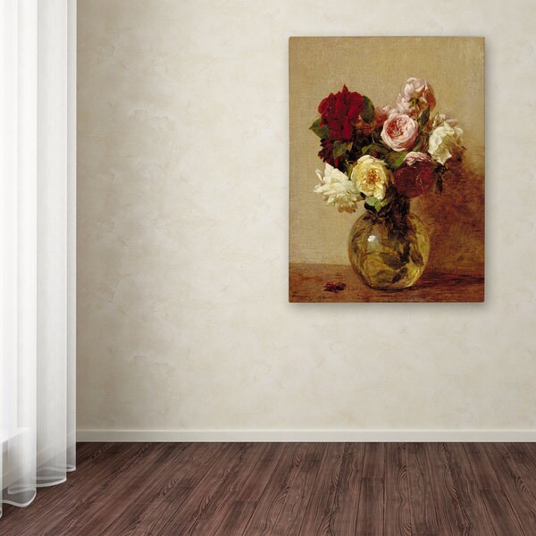 Henri Fantin Latour 'Roses 1884' Canvas Art - Multi - Bed Bath