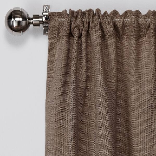 Shop Ati Home Burlap Jute Rod Pocket Top Curtain Panel Pair On
