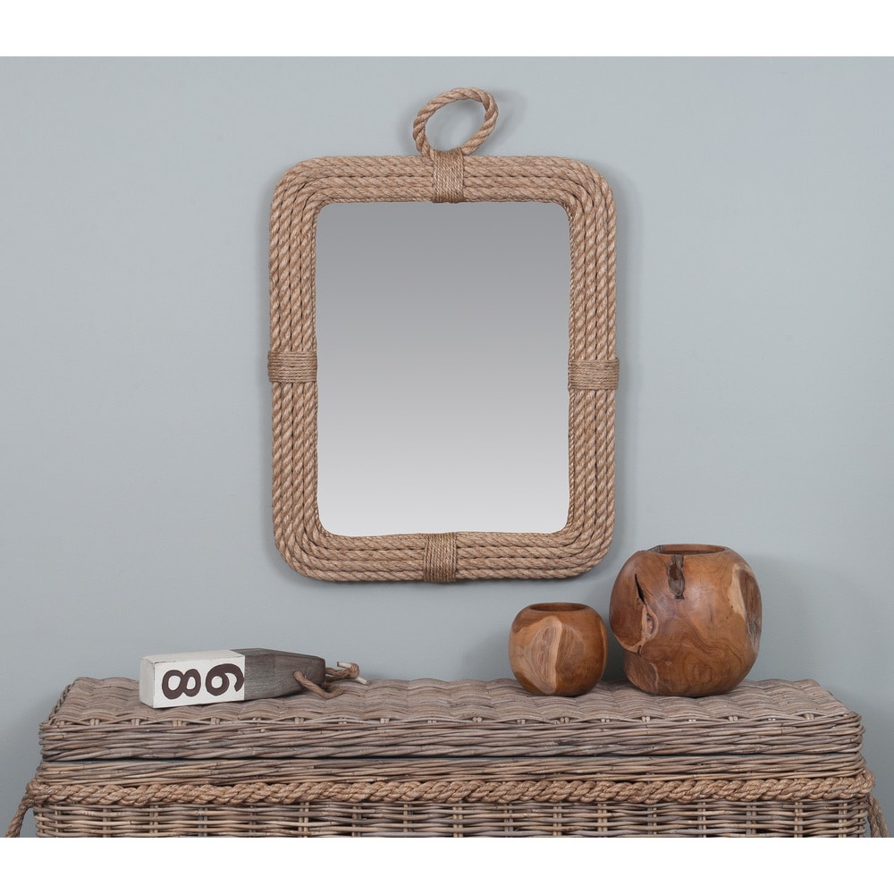 Jute Rope Rectangular Mirror by East at Main - 24"x2"x30"