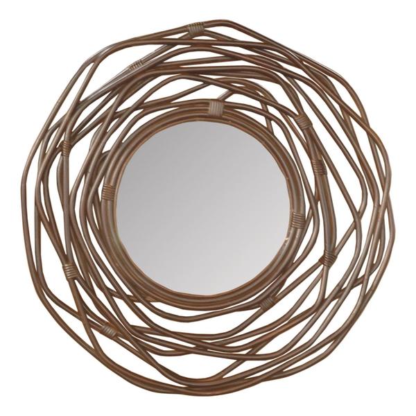 Shop Ontario Round Mirror Brown Free Shipping Today