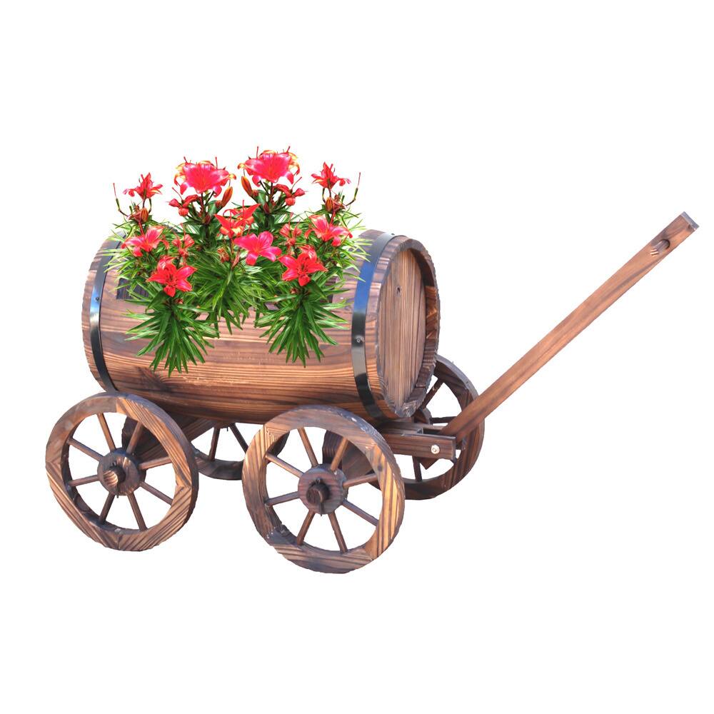 Large Barrel Wagon Planter
