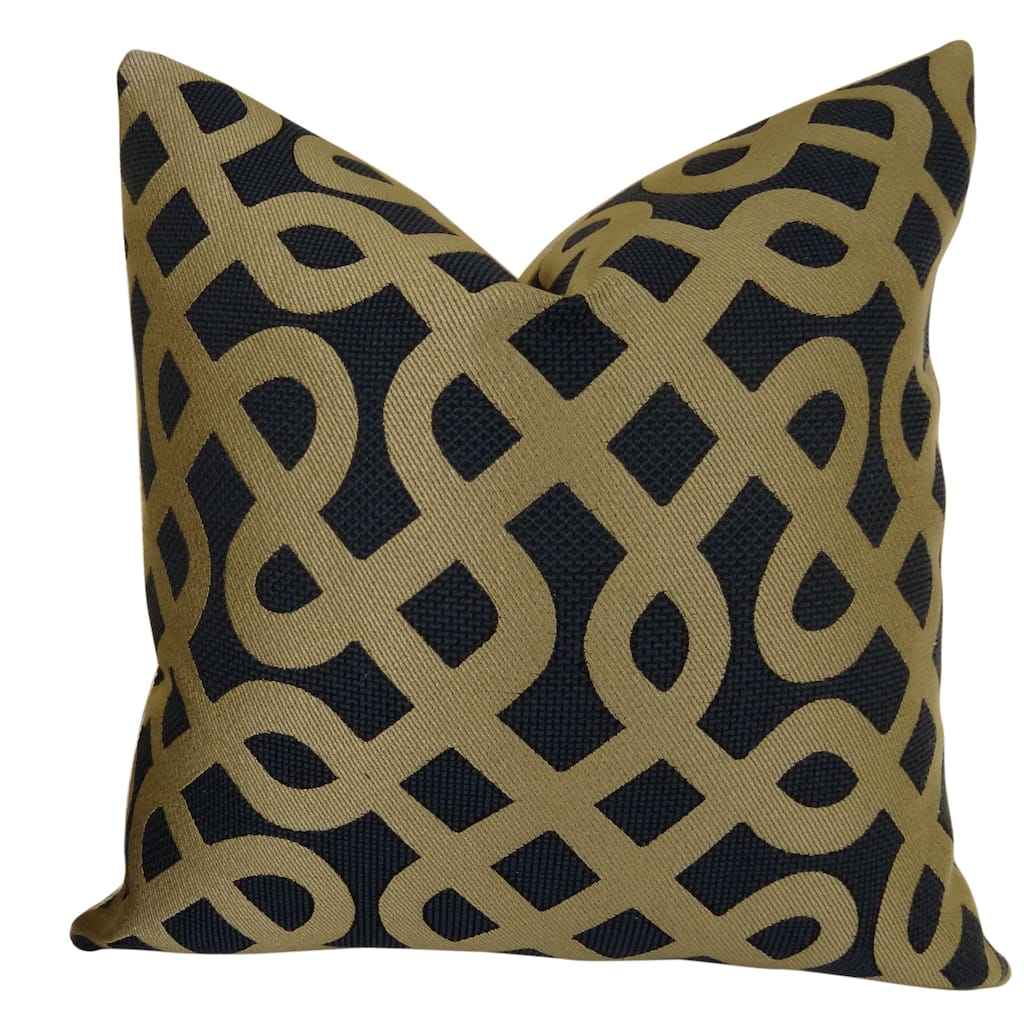 Plutus Graphic Maze Handmade Double Sided Throw Pillow