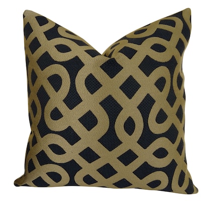 Plutus Graphic Maze Handmade Double Sided Throw Pillow