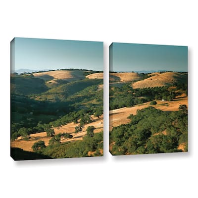 ArtWall Steve Ainsworth 'Hills Of California' 2 Piece Gallery-wrapped Canvas Set - Multi