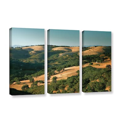 ArtWall Steve Ainsworth 'Hills Of California' 3 Piece Gallery-wrapped Canvas Set - Multi