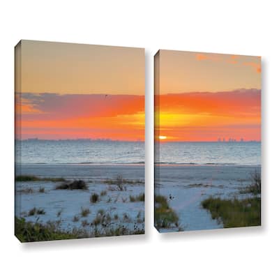 ArtWall Steve Ainsworth 'Sanibel Sunrise Iv' 2 Piece Gallery-wrapped Canvas Set - Multi