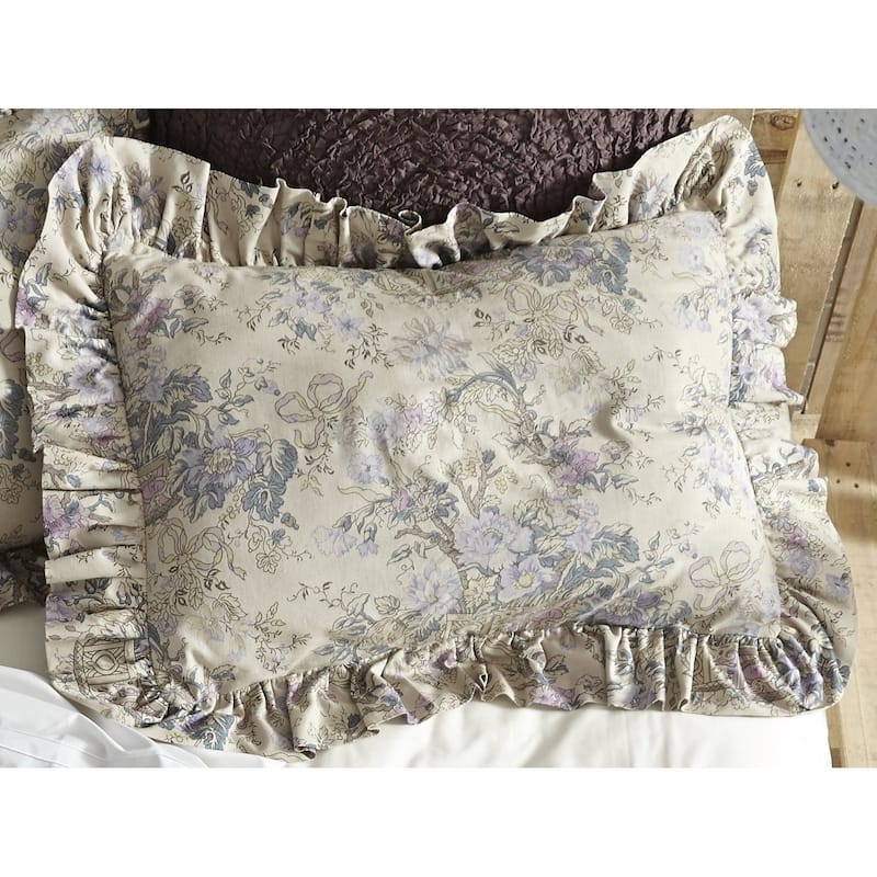 Fluer Toile Cotton Pillow Sham