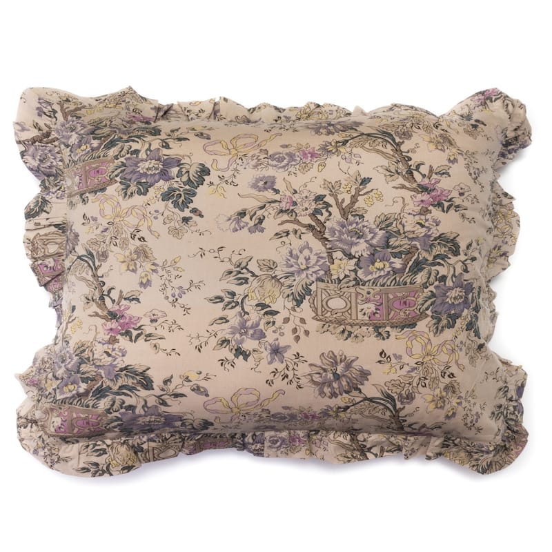 Fluer Toile Cotton Pillow Sham