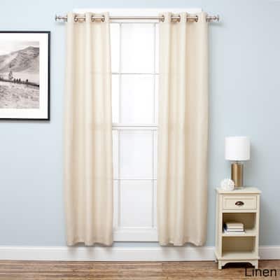 Home Fashion Designs Bridgewater Collection Chambray Room Darkening Grommet Curtain Panels - 38 x 63 or 84 inches - 2-Panel Set