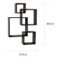 Danya B Espresso Intersecting Cube Shelves - Thumbnail 2