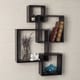 Danya B Espresso Intersecting Cube Shelves - Thumbnail 0