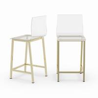 Silver Orchid Svendsen Clear Acrylic Counter Stool (Set of 2)