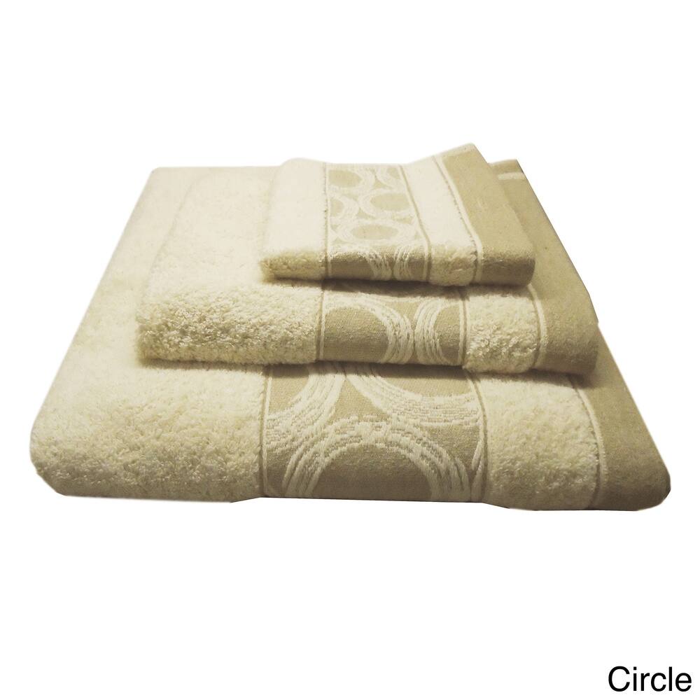 Jacquard 3-piece Towel Set - 5 Jacquard Border Designs