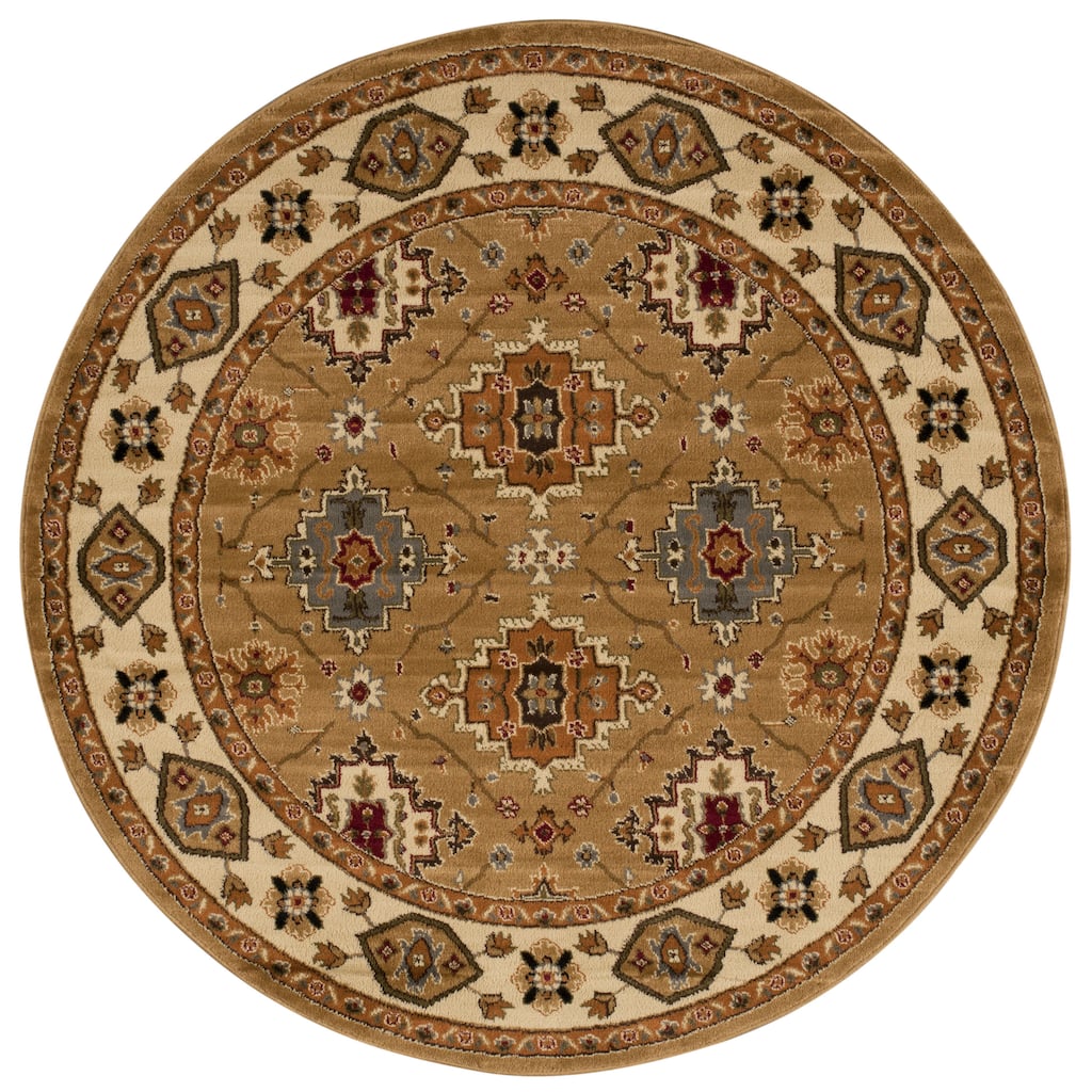 Rug Squared Mariposa Gold Round Rug - 5'3" Round